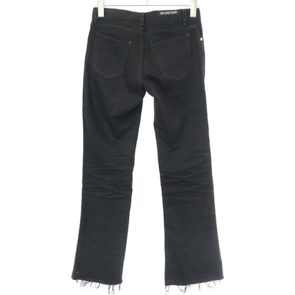 Balenciaga 21ss Cut-Off Damaged Denim Pants 657647 Tjw63 Black 25