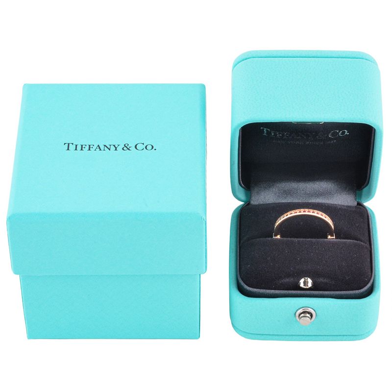 Tiffany & Co Tiffany & Co Lock Small Ring Pink Sapphire Approx 11 18K Pink Gold