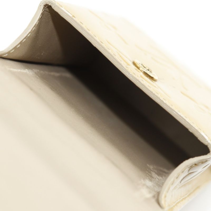 Louis Vuitton Green Cigarette Case M91048 Monogram Vernis Beige Th0021 Ladies