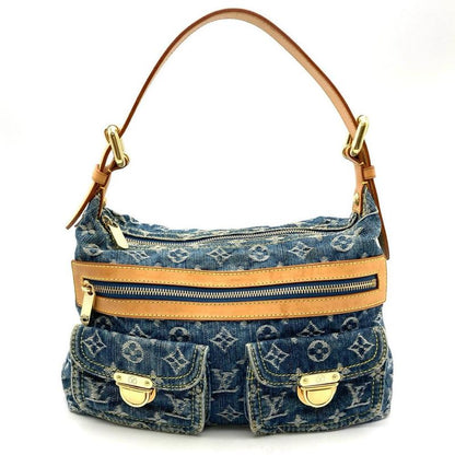 Louis Vuitton Baggy PM Shoulder Bag Monogram Denim M95049 Blue Fl0016