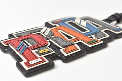 Unused Prada Key Ring Key Holder Bag Charm Logo Patchwork