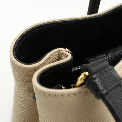 Prada 2WAY Canapa Bn2887 Tote Bag Canvas Saffiano Leather Women