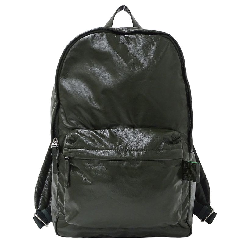 Bottega Veneta Bag Men's Brand Backpack Lambskin Dark Green Large Capacity