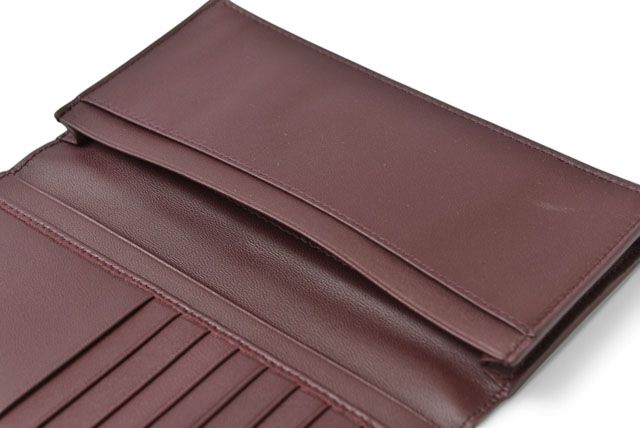 Bottega Veneta Wallet Men's Bottega Veneta Long Wallet Intrecciato Bordeaux