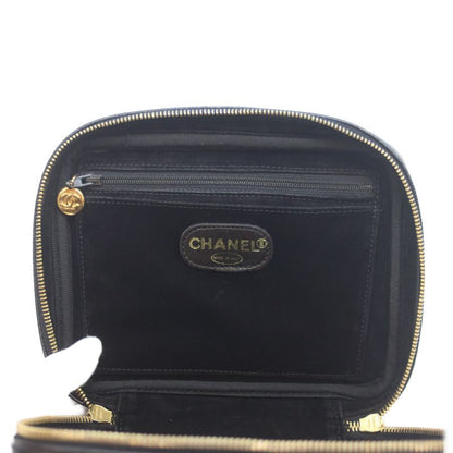 Chanel No 5 Black Caviar Skin Ghardware 2WAY Vanity Shoulder Bag Vanity Bag