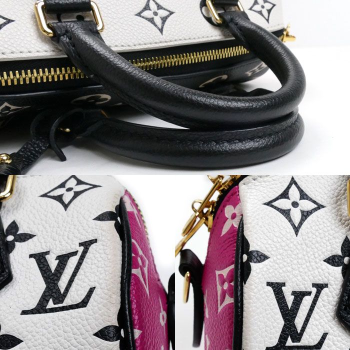 Louis Vuitton Speedy Bandoliere 20 Boston Bag Monogram Empreinte Black White