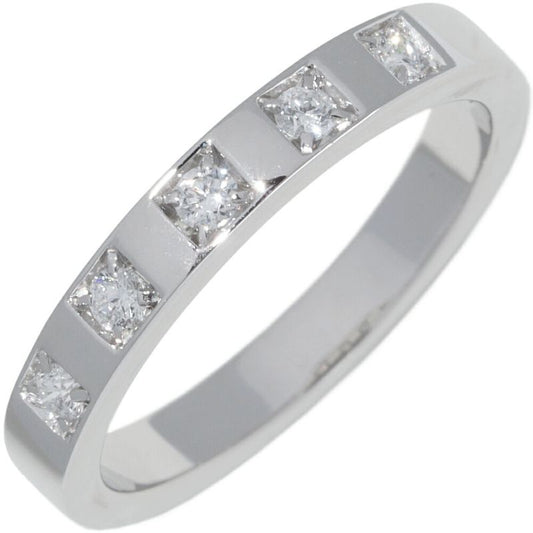 Bulgari Pt950 Ring 5p Of Diamonds (017ct) Marry Me Wedding Ring 3mm (012in)
