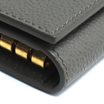 Saint Laurent 6-row YSL Logo Key Case Gray 613334 Ladies Pre-owned