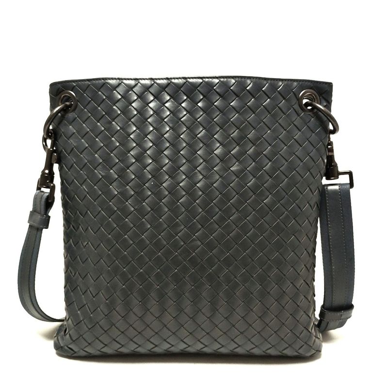 Bottega Veneta Intrecciato 172736 Navy Detachable Strap Leather