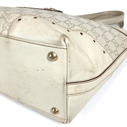 Gucci Shoulder Bag GG Guccissima Logo 145993 Cima Leather Off-white Color