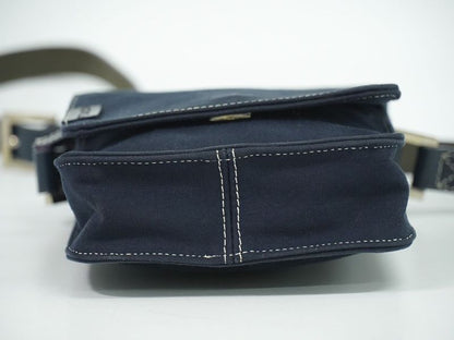 Authentic Fendi Canvas Shoulder Bag Pochette Navy 16071 Bag Pre-owned [follow-up