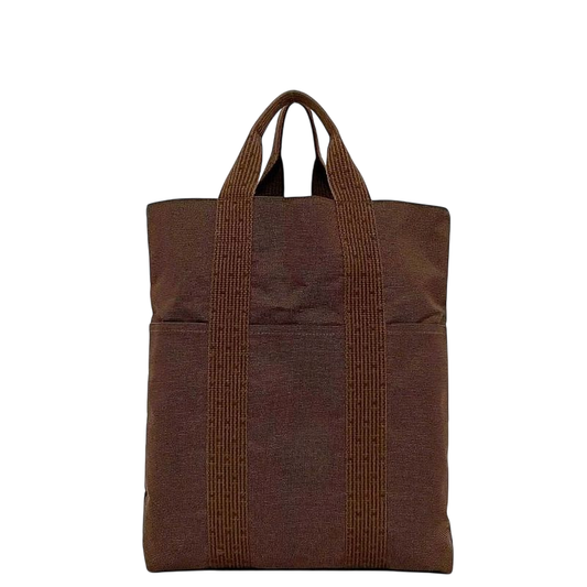 Hermes Tote Bag Her Line Cabas Brown Yale Excellent Condition