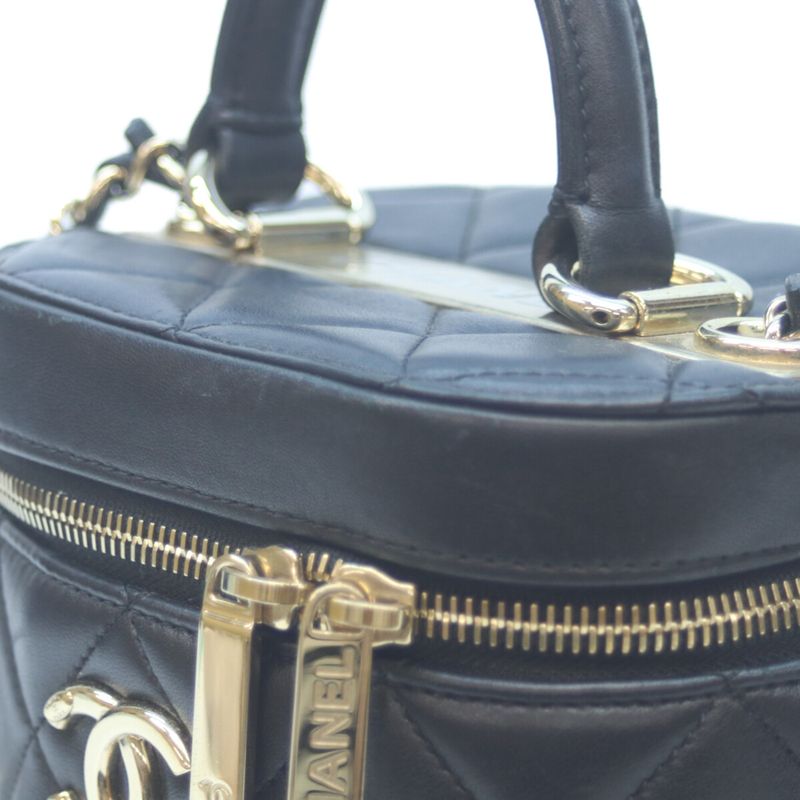 Chanel As1626 No 29 Black Ghardware Lambskin 2WAY Vanity Shoulder Bag Chain