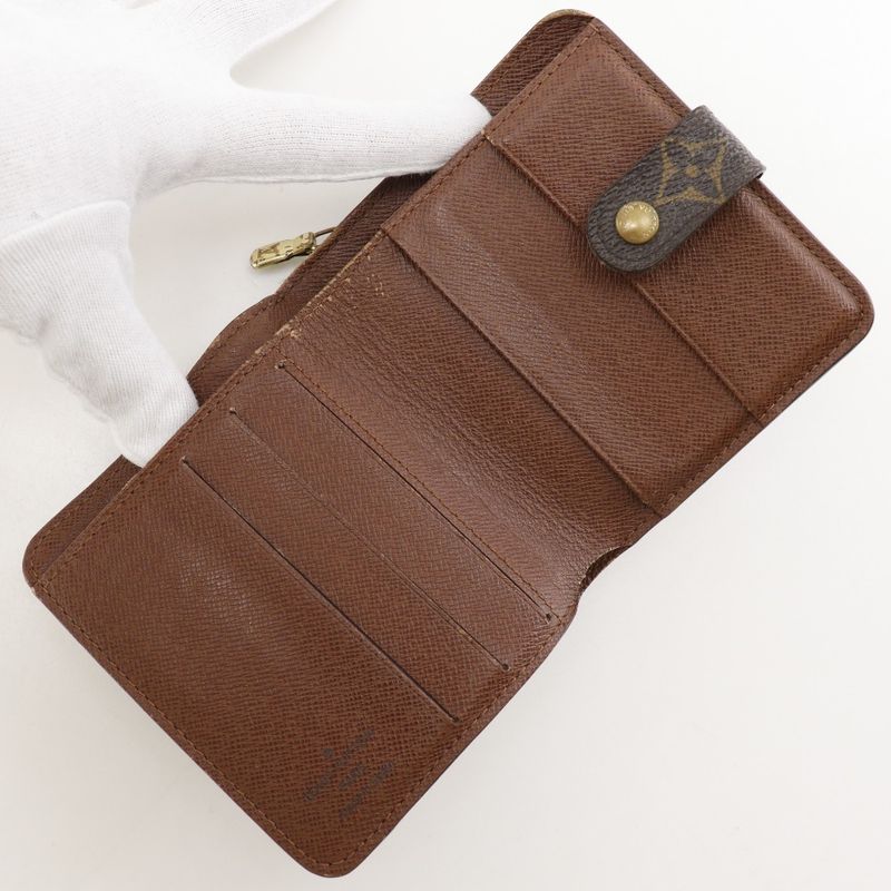 Louis Vuitton Compact Zip M61667 Monogram Canvas Brown Ca0095 Unisex Folding