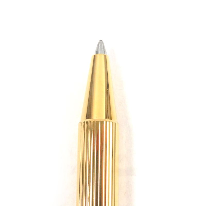 Cartier Must De Cartier Ballpoint Pen With Stripes Gold With Case Made In