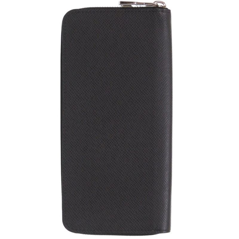 Louis Vuitton Round Zipper Zippy Wallet Vertical Taiga M30503 Noir Black Long