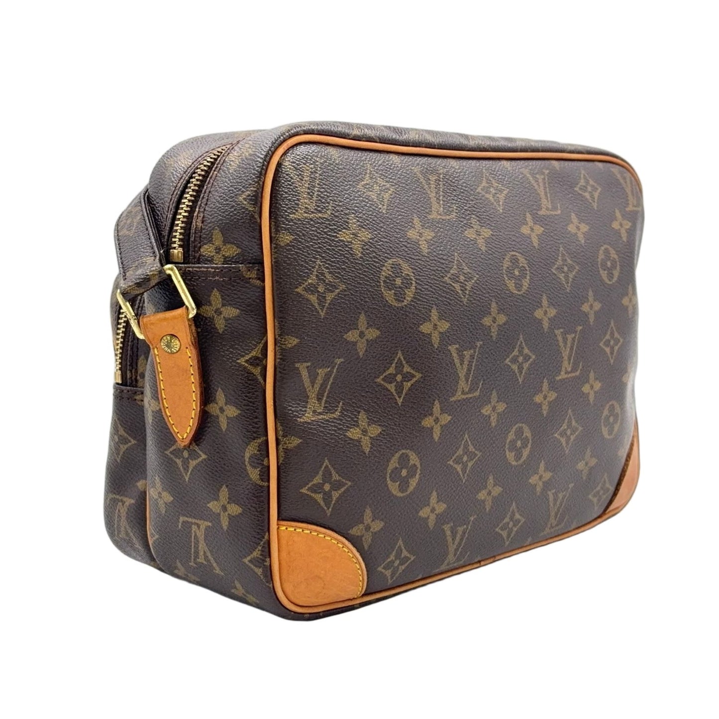 Louis Vuitton Nile Monogram Leather Brown Light Shoulder Bag Gold — view 2