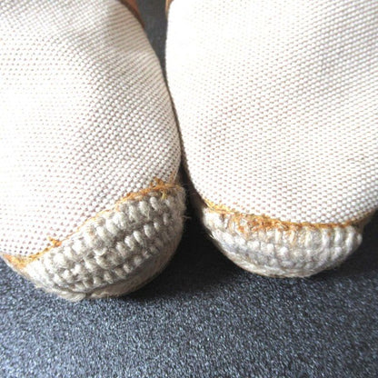 Good Hermes Ankle Strap Espadrille Flat Sandals Size 35 Equivalent to 22cm
