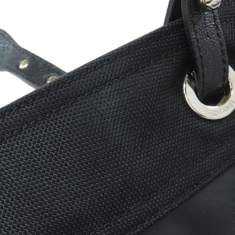 Chanel Paris Biarritz Silver Hardware Tote Bag Calf Women