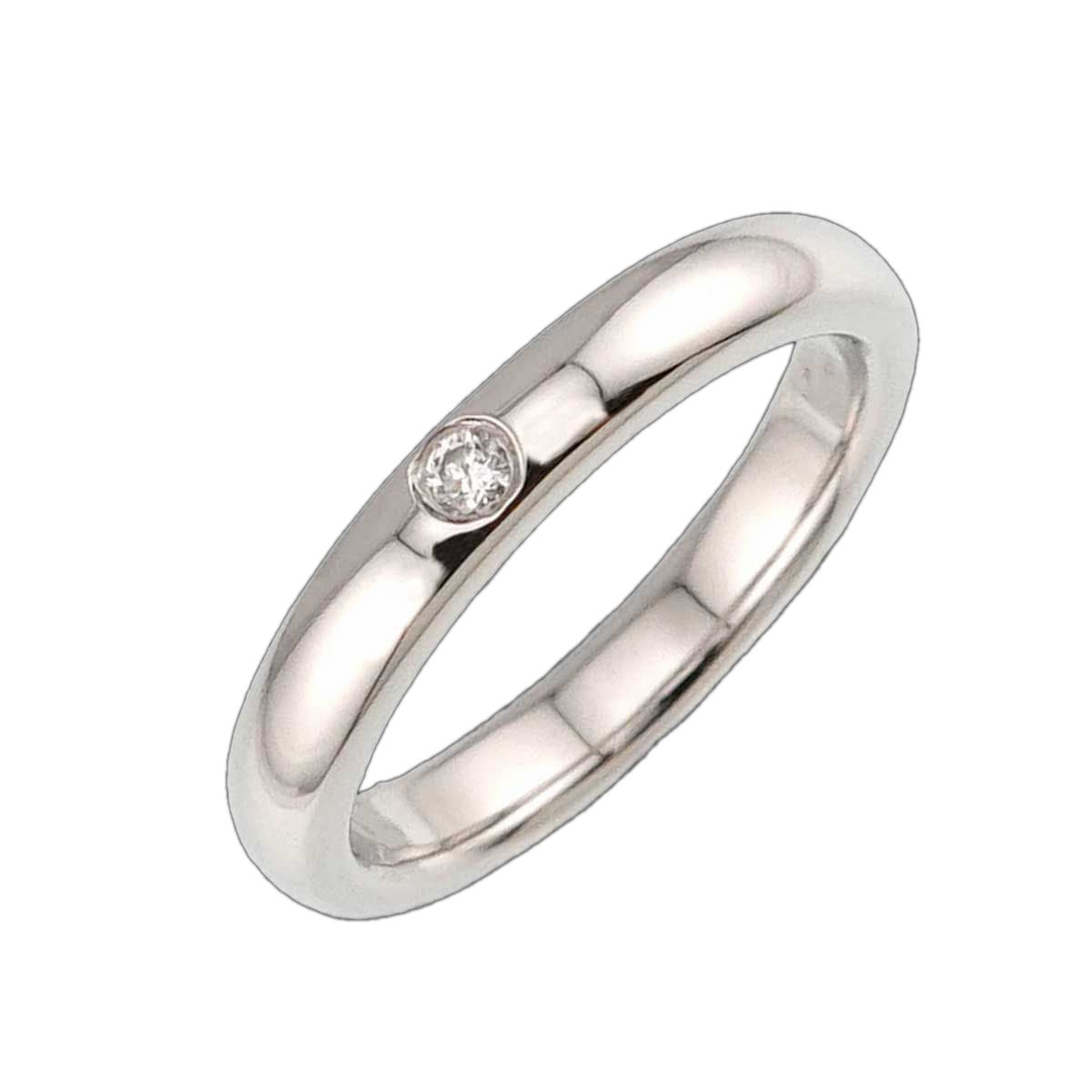 Tiffany & Co Stacking Band Ring Diamond Pt Platinum