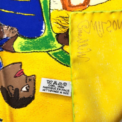 Louis Vuitton Large Scarf William Wilson Silk Yellow Lime