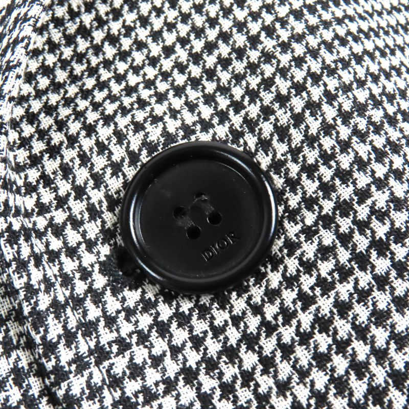 DIOR Christian DIOR Homme 933c307a4602 100% Wool Staggered Pattern Long Coat With CD Logo