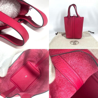 Hermes Handbag Picotin Lock PM 18 Picotin Lock PM Taurillon Clemence Rose
