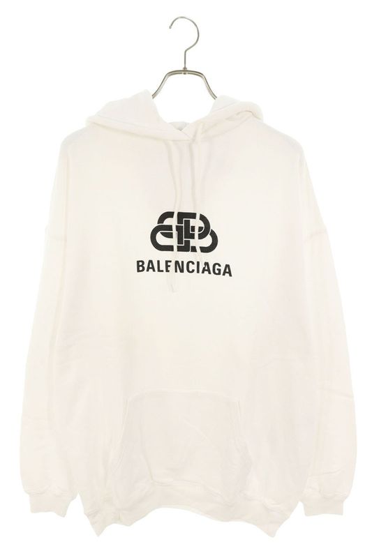 Balenciaga 570792 Tev19 BB Logo Print Pullover Hoodie Men's S