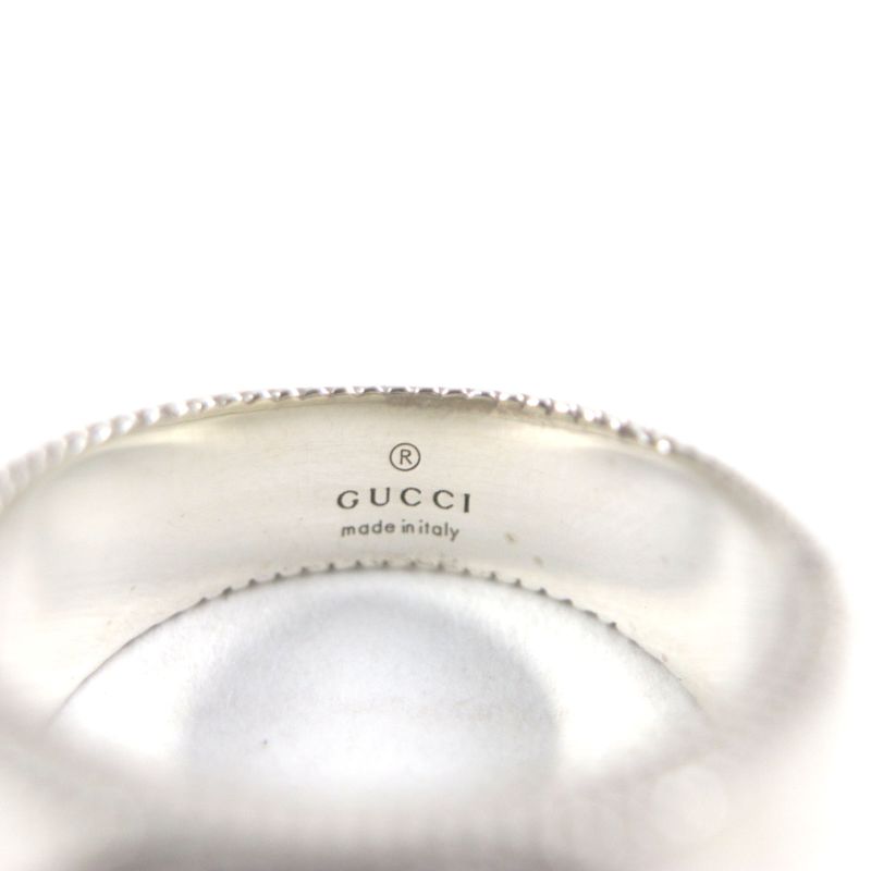 Gucci 479229 Interlocking G Ag925 Ring Silver 21 Made In Italy