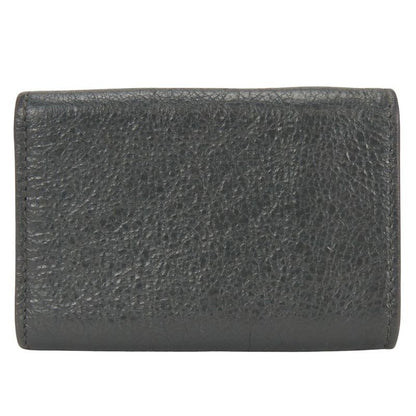 Balenciaga Trifold Wallet 477455 Classic Leather Gray Compact Wallet With Coin