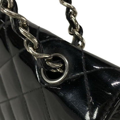 Chanel Shoulder Bag Deca Matelasse Black Coco Mark / Chain Shoulder / Silver