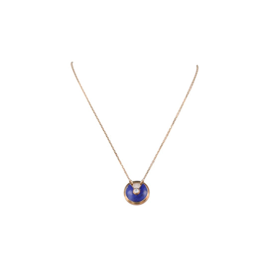 Cartier Amulet de Blue Yellow Gold Necklace