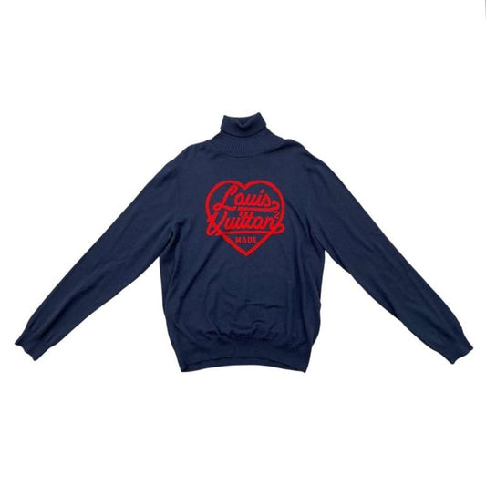 Louis Vuitton X Nigo Sweater Intarsia Heart Logo Turtleneck Knit Rm221m ZLL