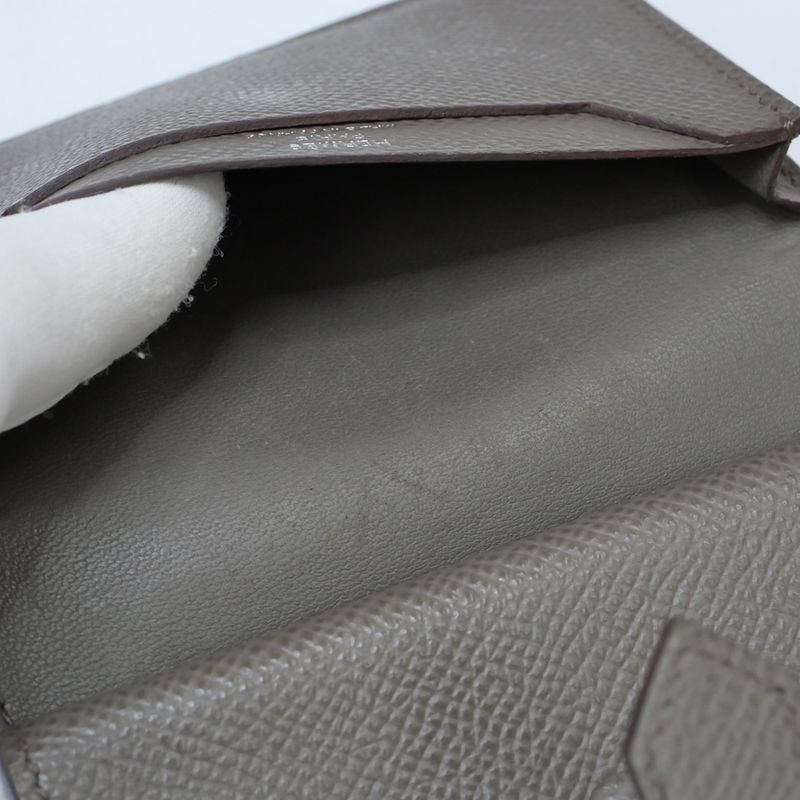 Hermes Bearn Mini Compact Wallet Ethane Silver-hardware Epson Y