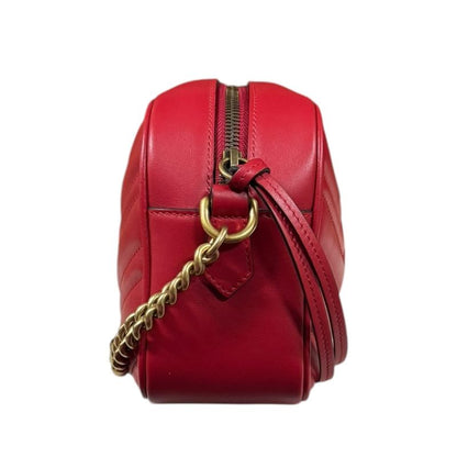 Gucci GG Marmont Shoulder Bag Leather 447632 Red Ladies Gucci  Gucci