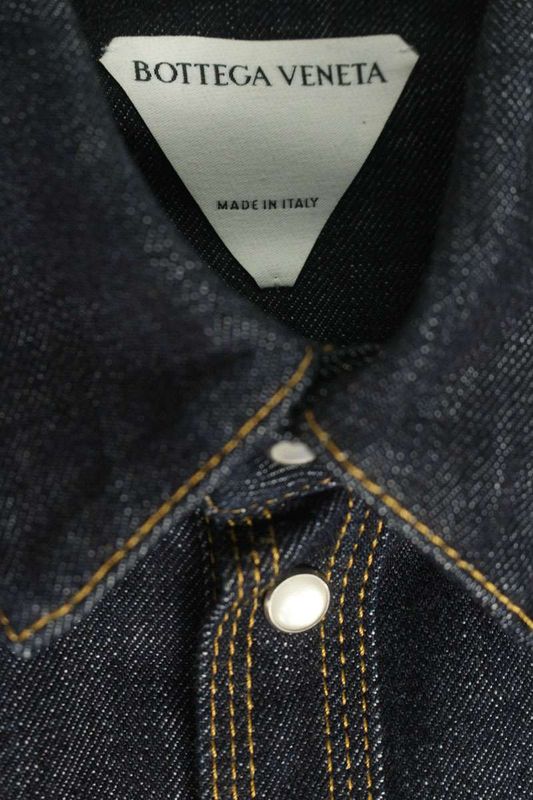 Bottega Veneta 647847 V08y0 Denim Long Sleeve Shirt Men 38
