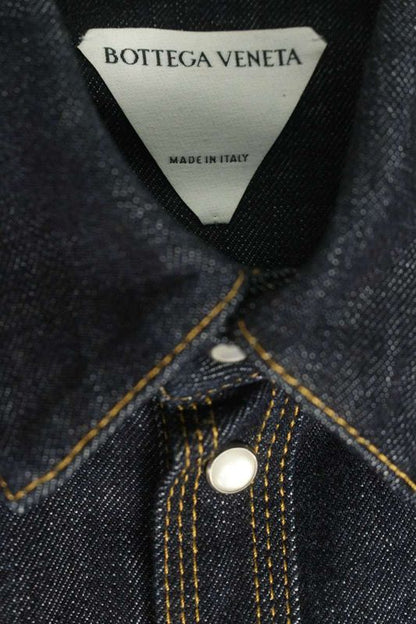 Bottega Veneta 647847 V08y0 Denim Long Sleeve Shirt Men 38