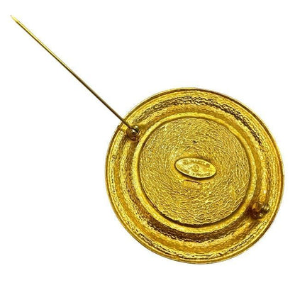 Chanel Cambon Line Circle Pin Brooch Accessories Small Accessories Coco Logo GP