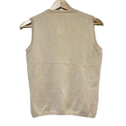 Prada Sleeveless Sweater Size 40 M Women - Beige Crewneck/cashmere