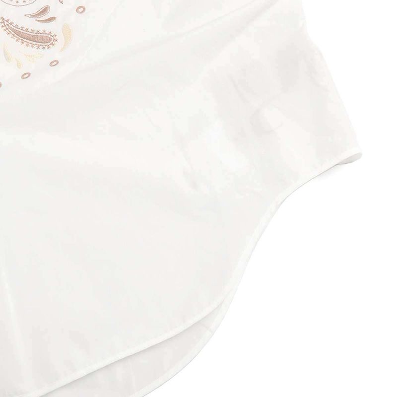 Hermes 25ss Embroidery Wide Blouse Shirt H5e3616da White 38