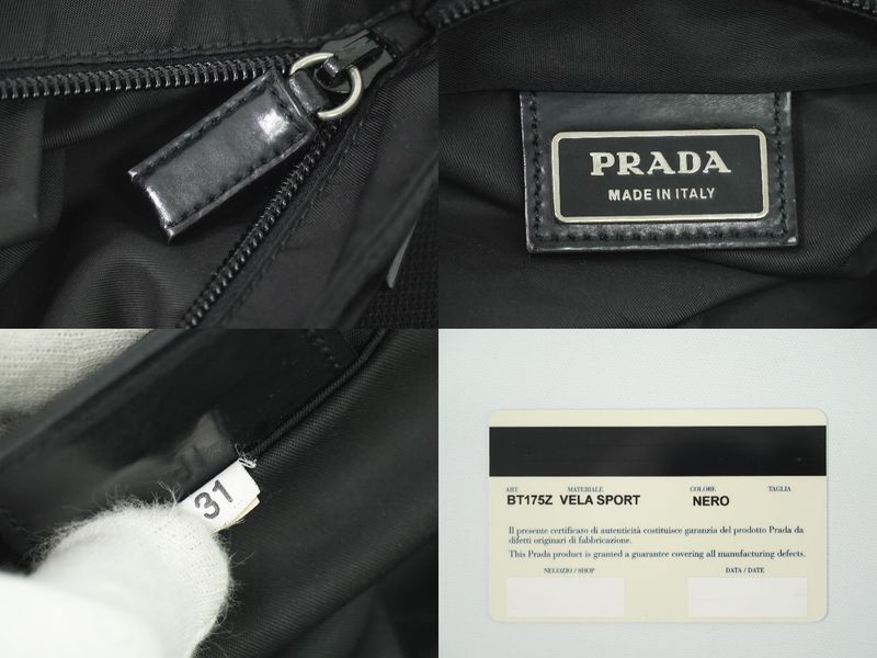 Authentic Prada Nylon Shoulder Bag Pochette Black Bag Pre-owned [follow-up