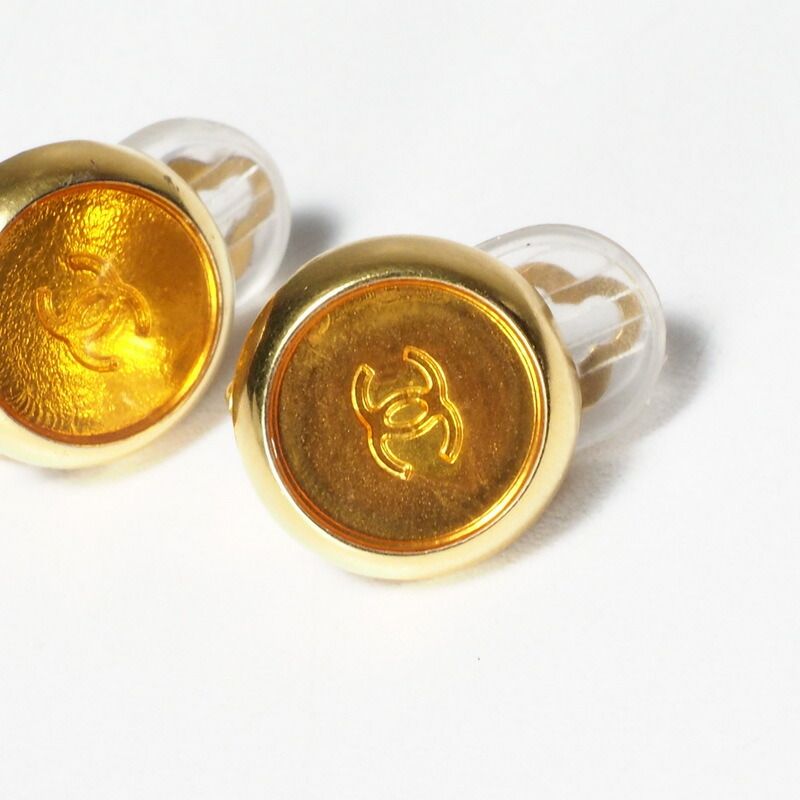 Chanel Vintage Earring 99A Coco Mark CC Logo Binaural 90s Made In France