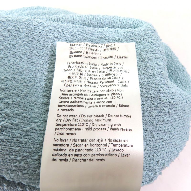 Fendi 2023 Fzxb23 Logo Design Asymmetrical Draped Knit Blue 36 Storage With Bag