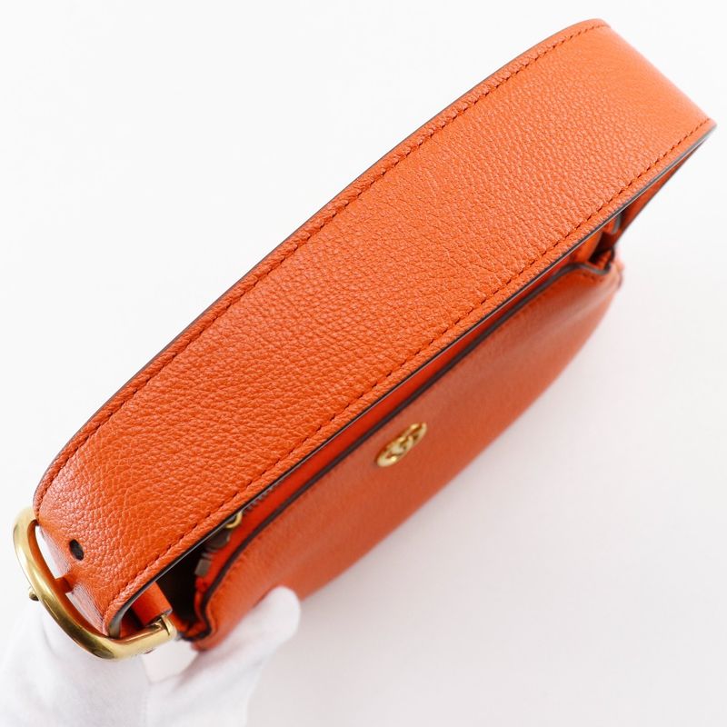 Gucci Aphrodiemini GG Marmont 739076 Leather Orange Ladies Shoulder Bag