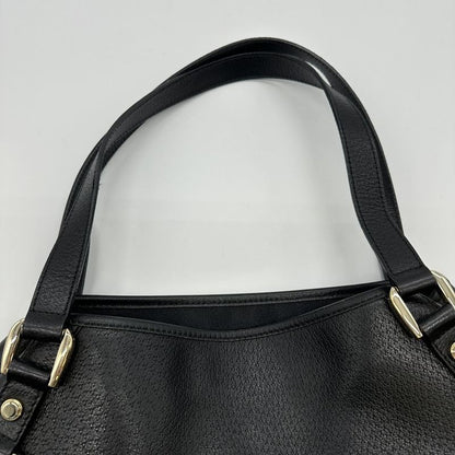 Gucci 130736 Shoulder Bag Tote Bag Leather None Land Black Ladies Men Fashion