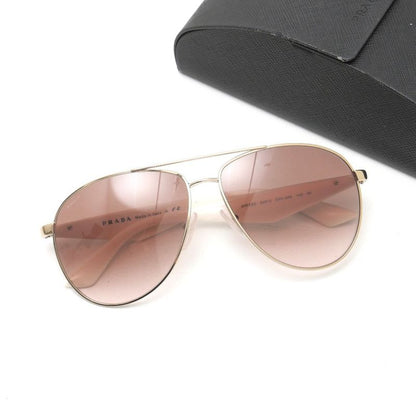 Prada Sunglasses Size 60□13 140 Triangle Logo Pilot Sunglasses Teardrop Made In