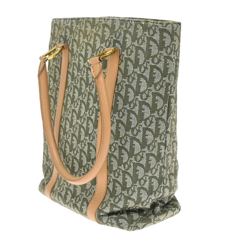 Christian DIOR Shoulder Tote Leather Canvas Leather 85kb001