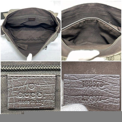 Gucci Shoulder Bag Beige Brown GG Supreme 122373