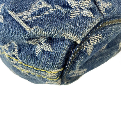 Louis Vuitton Shoulder Bag Monogram Denim Mini Pleated M95050 Blue Cotton