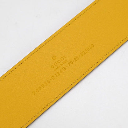 Gucci G Buckle Bicolor Belt 709954 Belt Leather Unisex